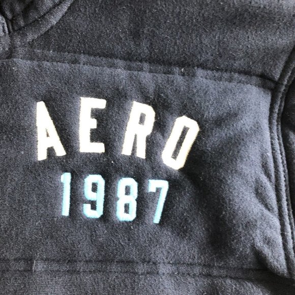 AEROPOSTALE‎ MEN'S FULL ZIP HOODIE JACKET EMBROIDERED LOGO FLEECE LINED - Picture 4 of 8